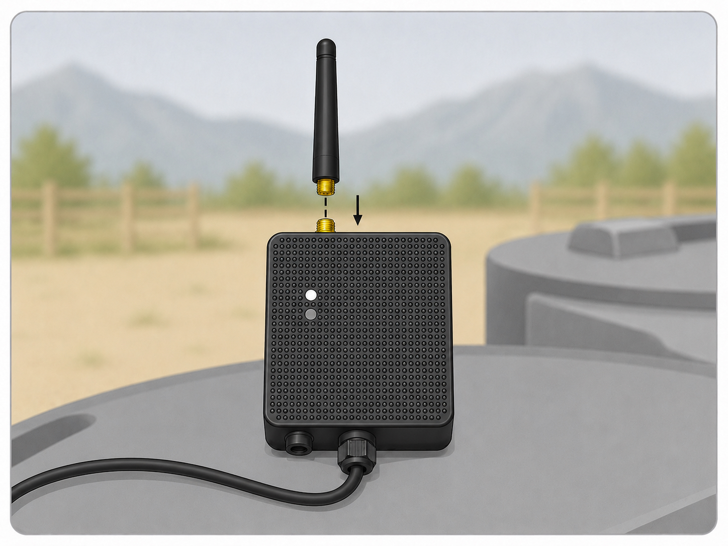 connecting the antenna to the mote