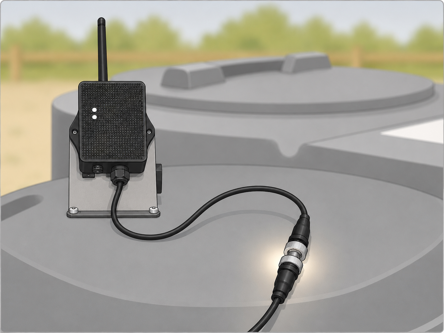 mounting a mote to a tank